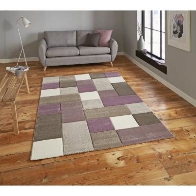 The Range Brooklyn 646 BeigePurple Rug - Beige/Purple / 290cm