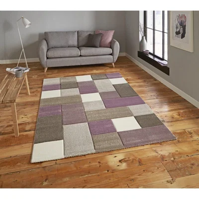 The Range Brooklyn 646 BeigePurple Rug - Beige/Purple / 290cm