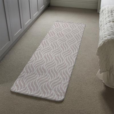 The Range Geometric Pattern With Leaves Runner Rug - Pink