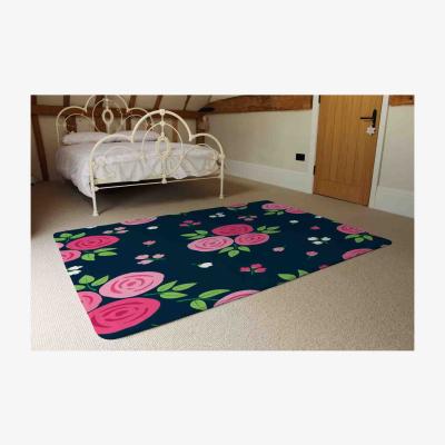 The Range Rose Bud Pattern Rug - Pink / 230cm