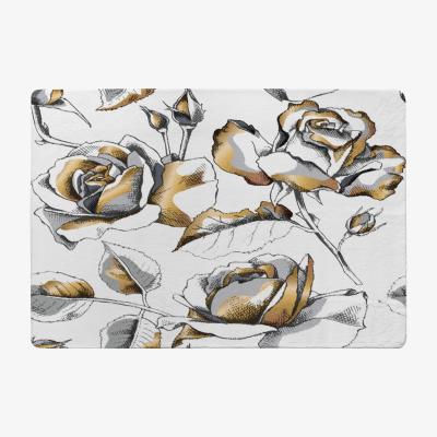 The Range Golden Roses Designer Rug - Yellow / 150cm