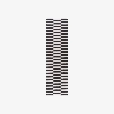 The Range The Rugs Loft Offset Striped Textured Runner, Dark Grey, 80X300 cm - Dark Grey
