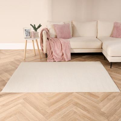 The Range Boucle Fleece Anti Slip Soft Carpet Rug - Cream