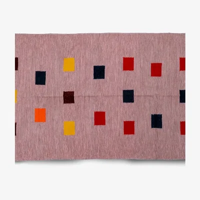 The Range Tribal Art Canvas Rug - Purple