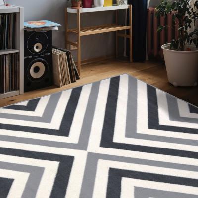 The Range Modern Grey Geometric Living Room Rug - Islay - Grey / 230cm
