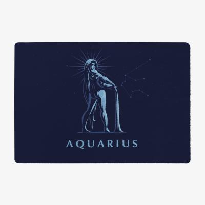 The Range Sign Of The Zodiac Aquarius Style Rug - blue / 230cm