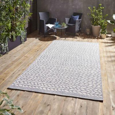 The Range Grey and Cream Weatherproof Garden Outdoor Rug - Grey / Cream / 160cm