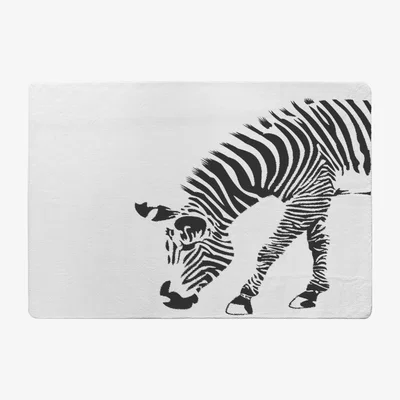 The Range Zebra Designer Rug - White / 150cm