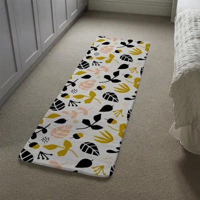 The Range Leaves Acorns And Branches Runner Rug - Yellow