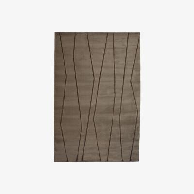 The Range Natural Carved Geometric Area Rug - Mora - Brown / 230cm