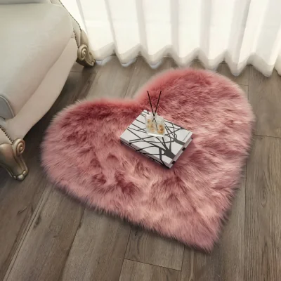 The Range Cosy Heart Shaped Rug - Pink