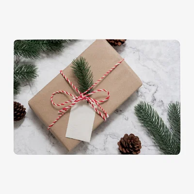 The Range Christmas Gift Box Style Rug - gold / 230cm