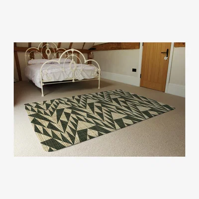 The Range Geo Pattern Rug - Green / 230cm