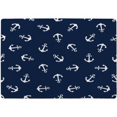 The Range Anchors On Navy Rug - Blue / 110cm