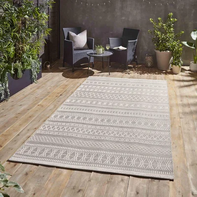 The Range Beige Weatherproof Washable Indoor Outdoor Rug - Beige / 160cm