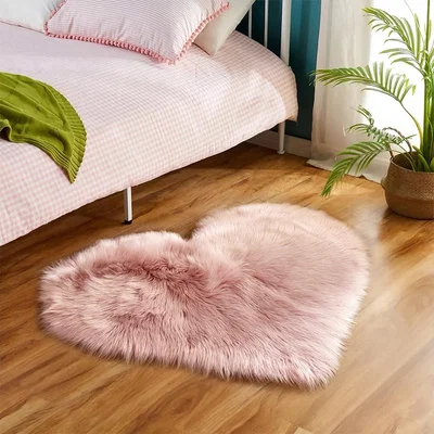 The Range Lifeideas Heart Shaped Shaggy Area Rug - Pink