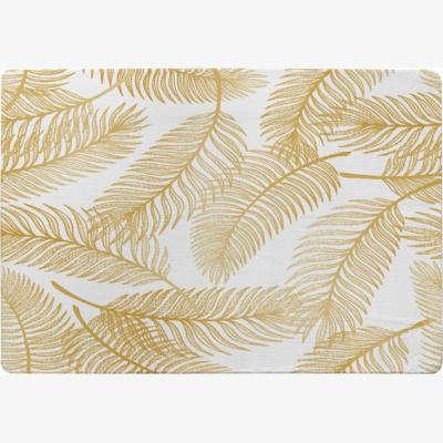 The Range Golden Leaves Rug - Gold / 110cm