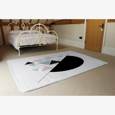 The Range Triangles  Semi Circle Pattern Rug - Black / 230cm