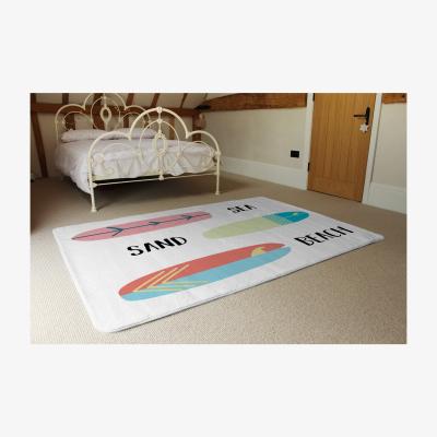 The Range Sea, Sand, Surf, Beach Designer Rug - White / 230cm