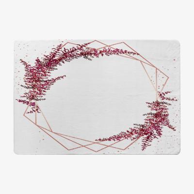 The Range Pink Flower And Geometric Shapes Rug - Pink / 110cm