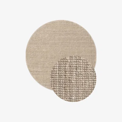 The Range Hanse Home Jaipur Natural Timeless Sustainable Jute Plain Round Rug White - White / 160.0cm