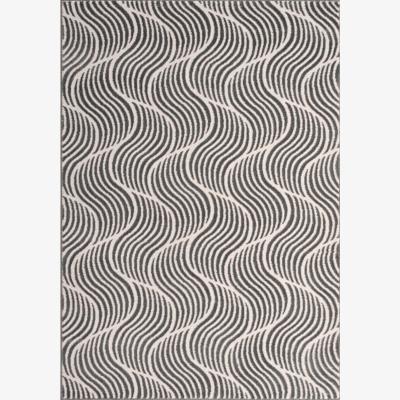 The Range Boutique Swirl Rug - Black and Cream / 230cm