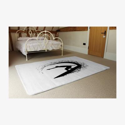 The Range Surfer Silhouette Designer Rug - White / 230cm