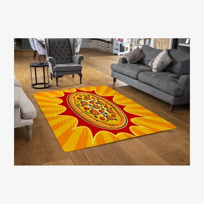 The Range Art Retro Designer Rug - Yellow / 110cm