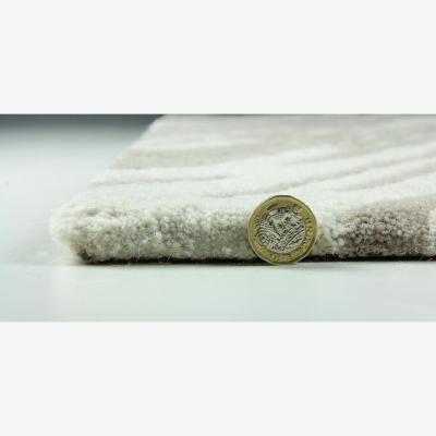 The Range Aura Storm Natural Rug - Grey
