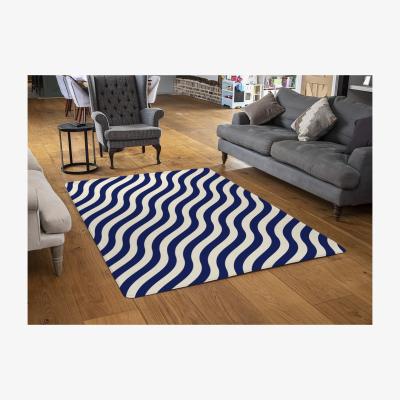 The Range Wavey Lines Rug - Blue / 150cm