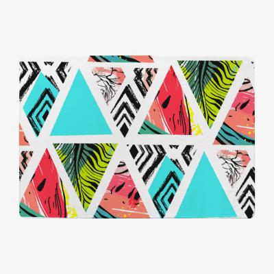 The Range Aztec And Tropical Palm Leaves Rug - Blue / 230cm