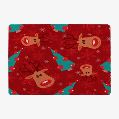 The Range Reindeer And Tree Pattern Style Rug - red / 230cm