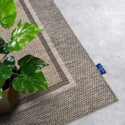 The Range Bordered Indoor & Outdoor Rug Brown - Brown / 290.0cm