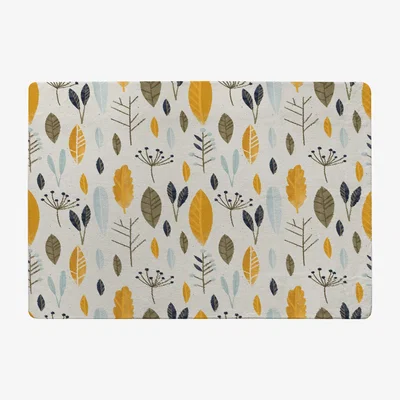 The Range Autumn Floral Illustrations Rug - Yellow / 150cm