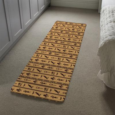 The Range Eye Of Horus Pharaoh Flowers Pyramid Bird Ankh Runner Rug - Orange