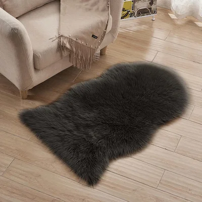 The Range Super Soft Irregular Shape Shaggy Decor Rug - Dark Grey