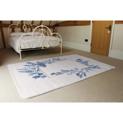 The Range Christmas Holiday Frame With Pine Branches Rug - Blue / 230cm