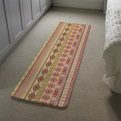 The Range Aztec American Indian Pattern Runner Rug - Orange