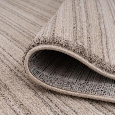The Range Natural Beige Simple Linear Striped Living Area Rug - Beige / 800cm