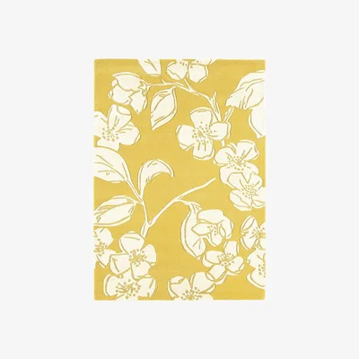 The Range Matrix Devore Rug - Yellow / 150cm