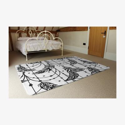The Range Hand Drawn Bohemian Chic Style Rug - Black / 230cm
