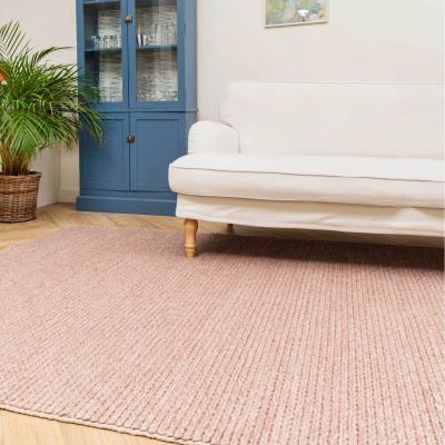 The Range Luxury Blush Pink Plait Wool Blend Living Area Rug - Blush Pink / 280 x 190cm