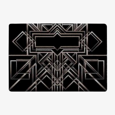 The Range Geometric Art Rug - Black / 110cm
