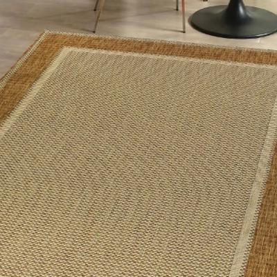 The Range Coffee Bordered UV and Weatherproof Outdoor Rug - Denver - Brown