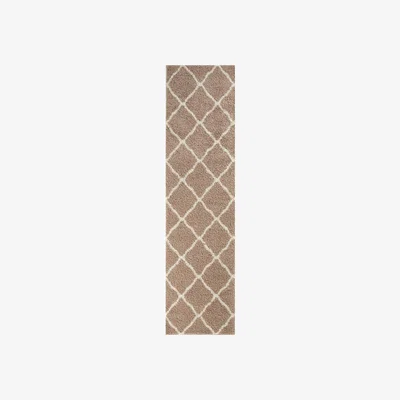 The Range Myshaggy Collection Rugs Moroccan Design in Beige  385 BI - Brown / 80cm / 80X300 cm / 4.32kg