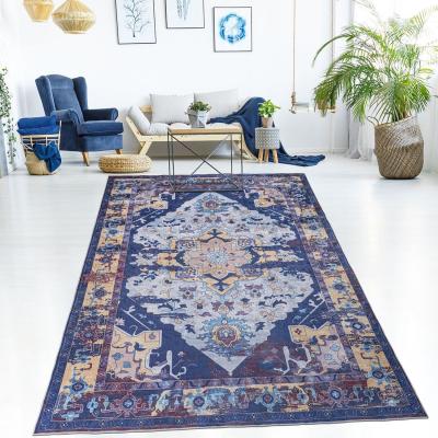 The Range Modern Navy and Multi Oriental Living Room Rug - Navy / 200cm