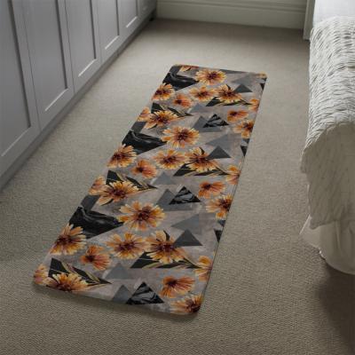 The Range Geometric Floral Shapes Runner Rug - Brown