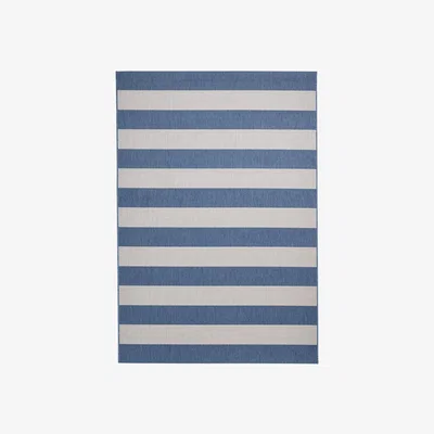 The Range Striped Outdoor Rugs  - Blue Beige / 230cm