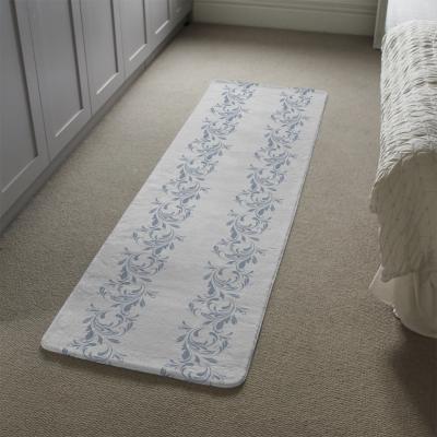 The Range Decorative Swirls And Flowers Runner Rug - Blue
