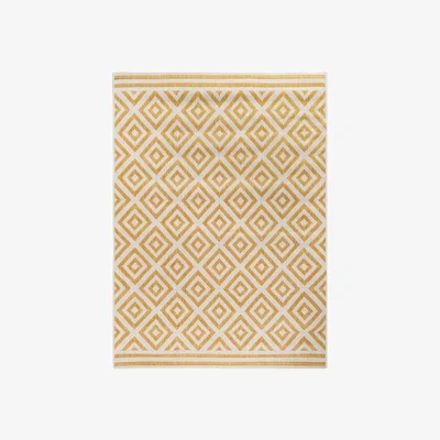 The Range Diamond In-Outdoor Rug - Ochre / 170cm